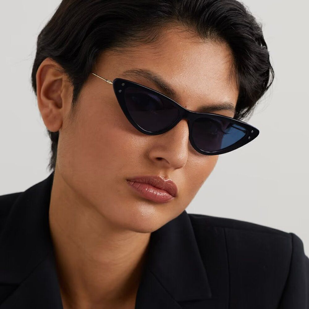 NEW Dior MISSDIOR B4U CD40105U 01V 12B0 Shiny Black Blue Unisex Sunglasses - Picture 13 of 13